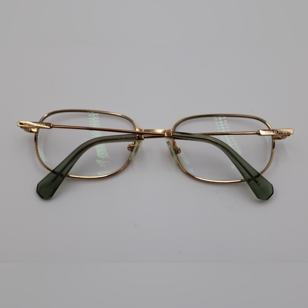 Swarovski Gold Rimmed Eyeglasses with Crystal Accents - Picture 3 of 5